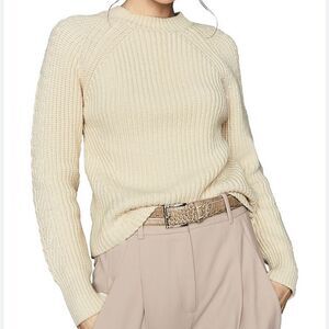 Reiss aisling chunky ribbed knit jumper sweater in cream‎ women’s size S